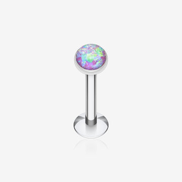 Opal Glitter Shower Dome Steel Labret-Purple